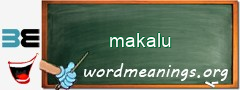 WordMeaning blackboard for makalu
